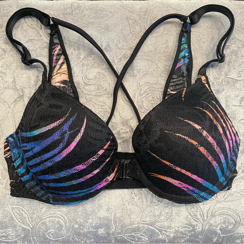 Victoria's Secret PINK Push Up Women Bra Size 32A Front Snap